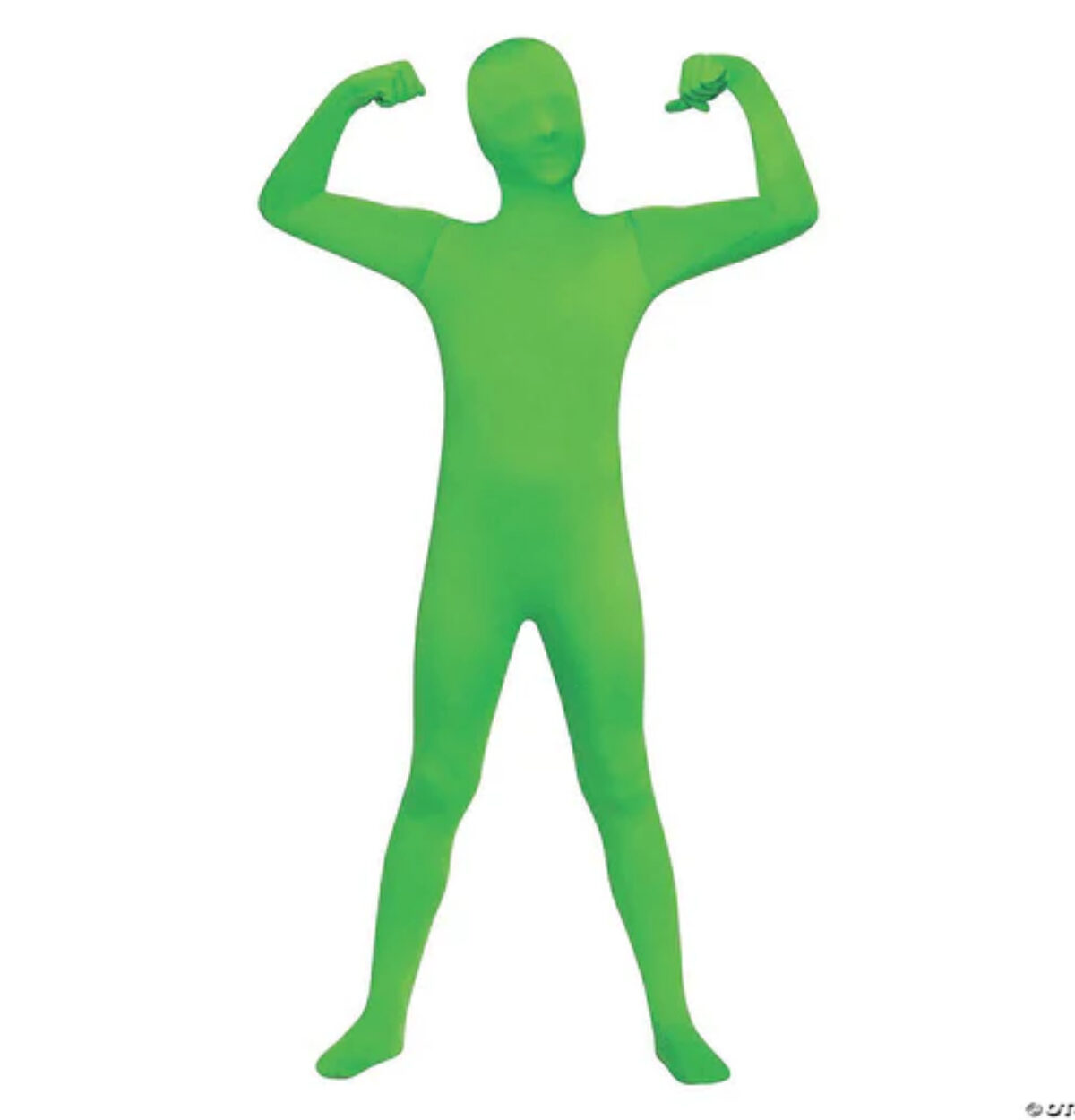 Child Skin Suit Green Large 12-14