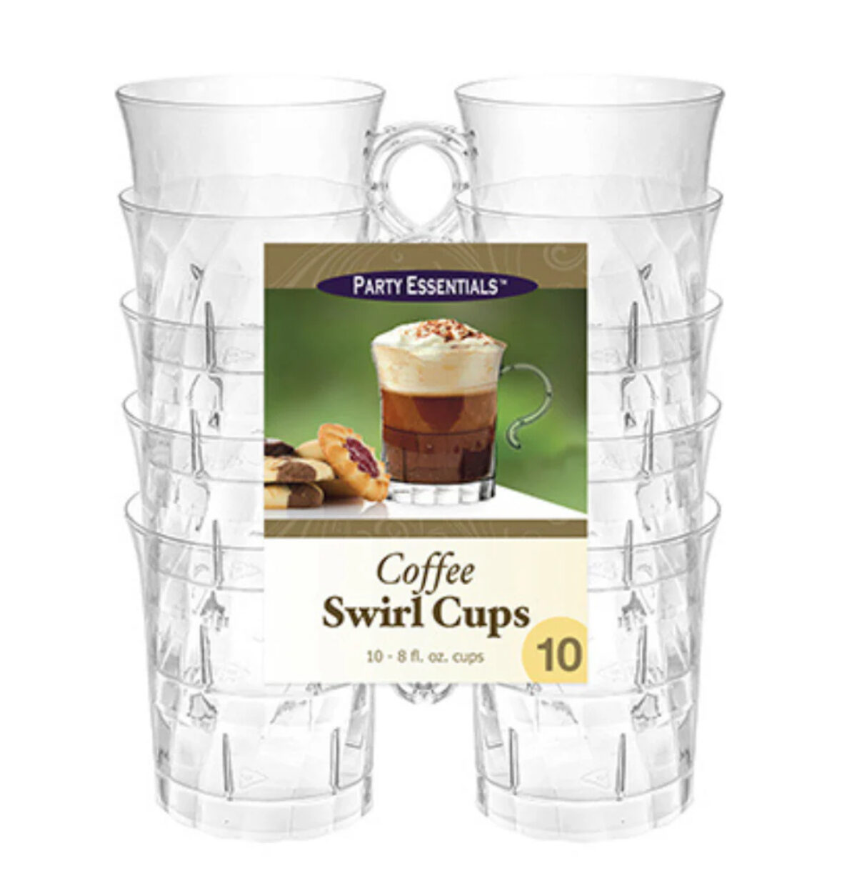 8OZ. ELEGANCE COFFEE/PUNCH CUP CLEAR 10CT.