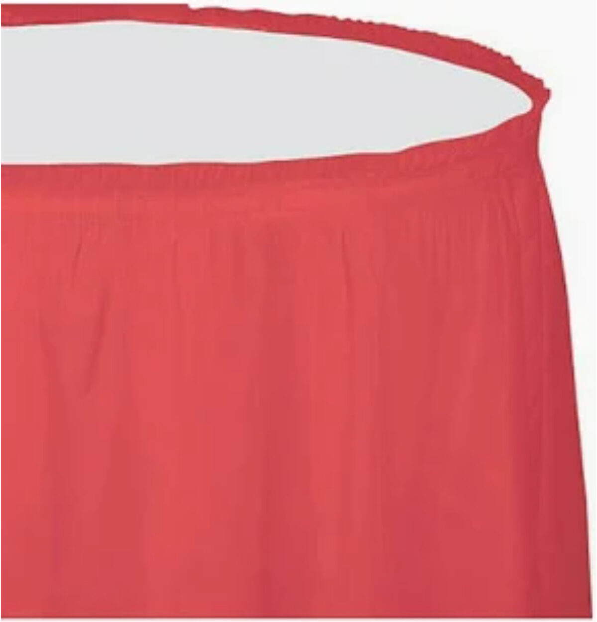 Coral Plastic Table Skirt 29in x 14ft