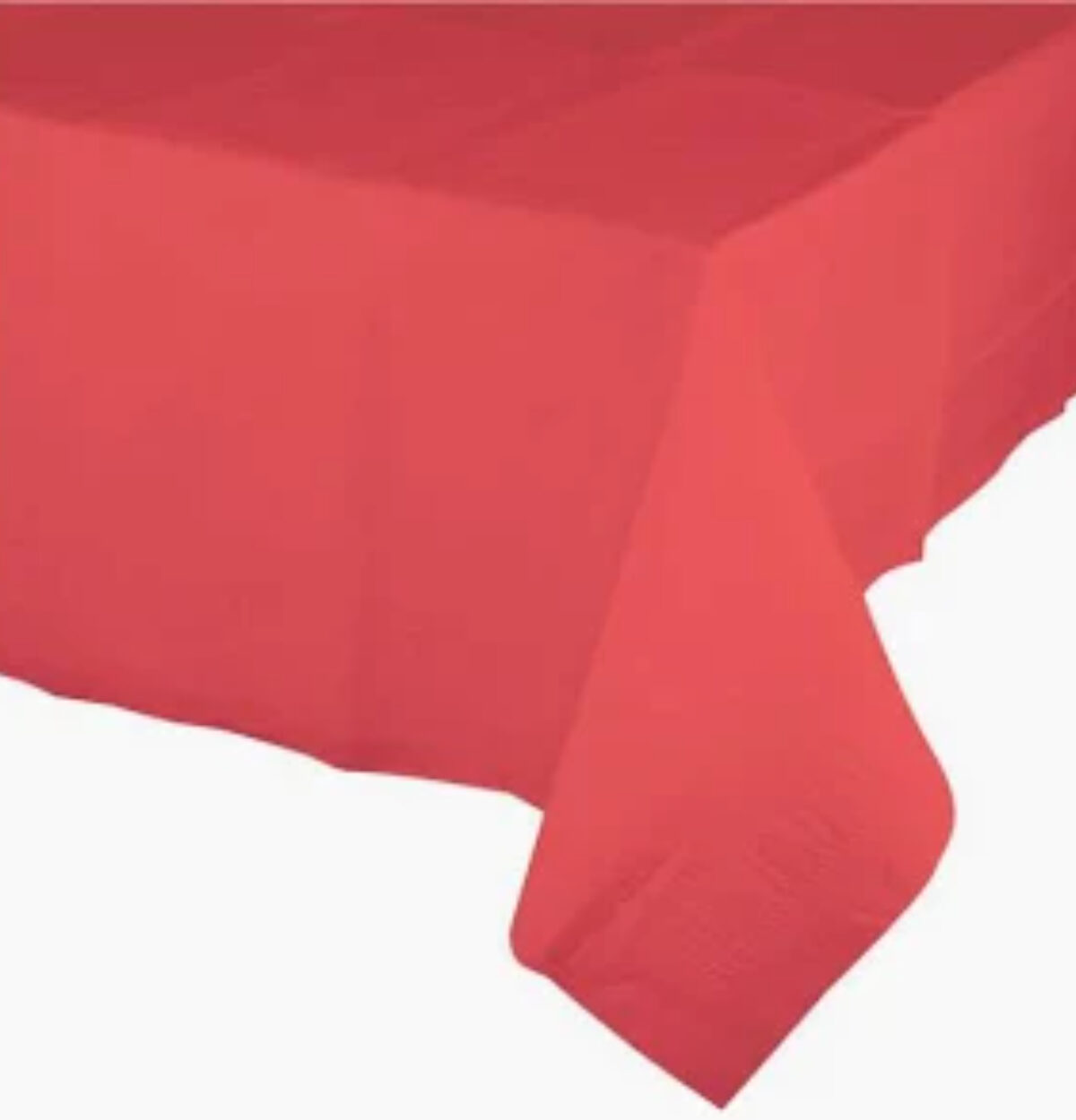 Coral Plastic Tablecover 54"x108"