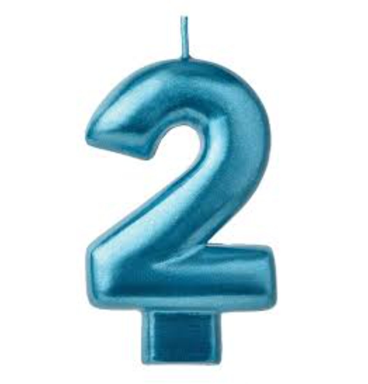 Numeral Candle #2 - Blue