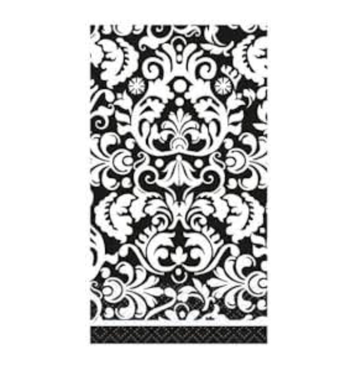 Black Damask Guest Napkins 16ct.