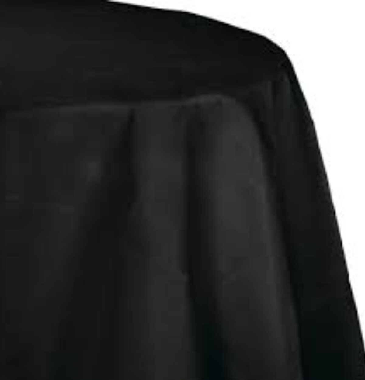 Black Velvet Plastic Octy-Round Tablecover 82"