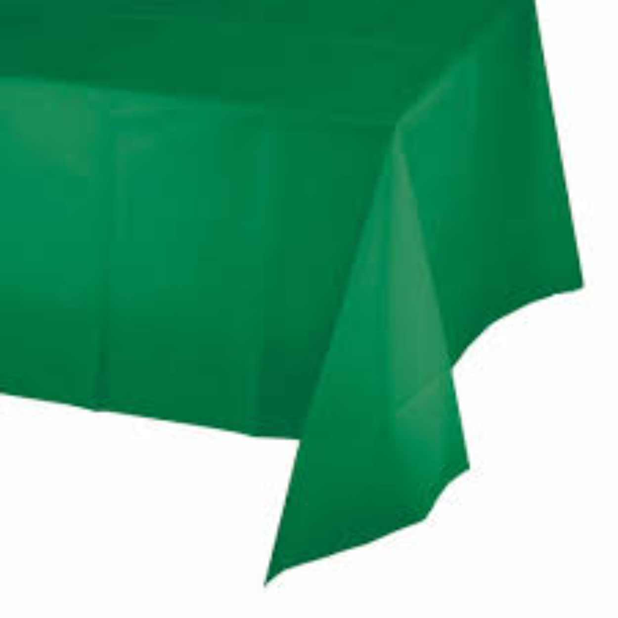 download-2026-06-25T154719-430.jpg Emerald Green Solid Rectangular Plastic Table Cover 54" x 108" - Image 1