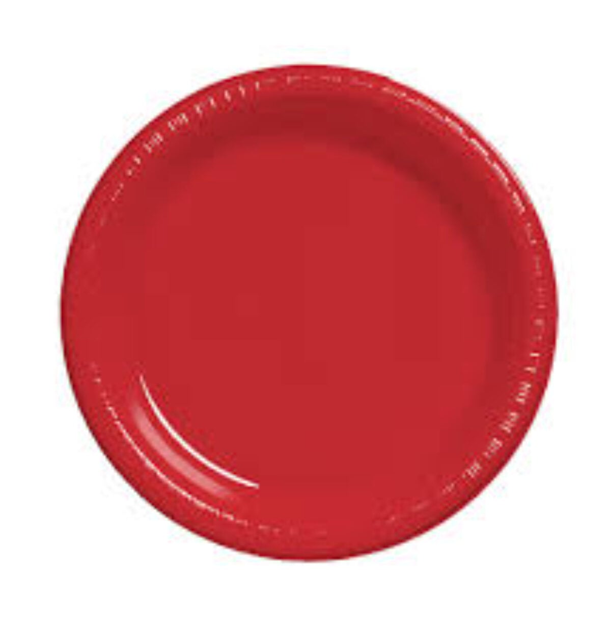 CLASSIC RED 10.25" PLASTIC PLATES 20CT.