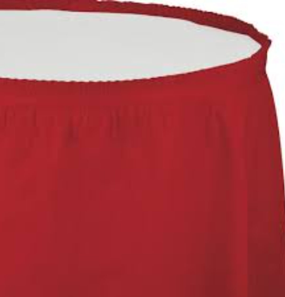 Classic Red Plastic Table Skirt 29in x 14ft