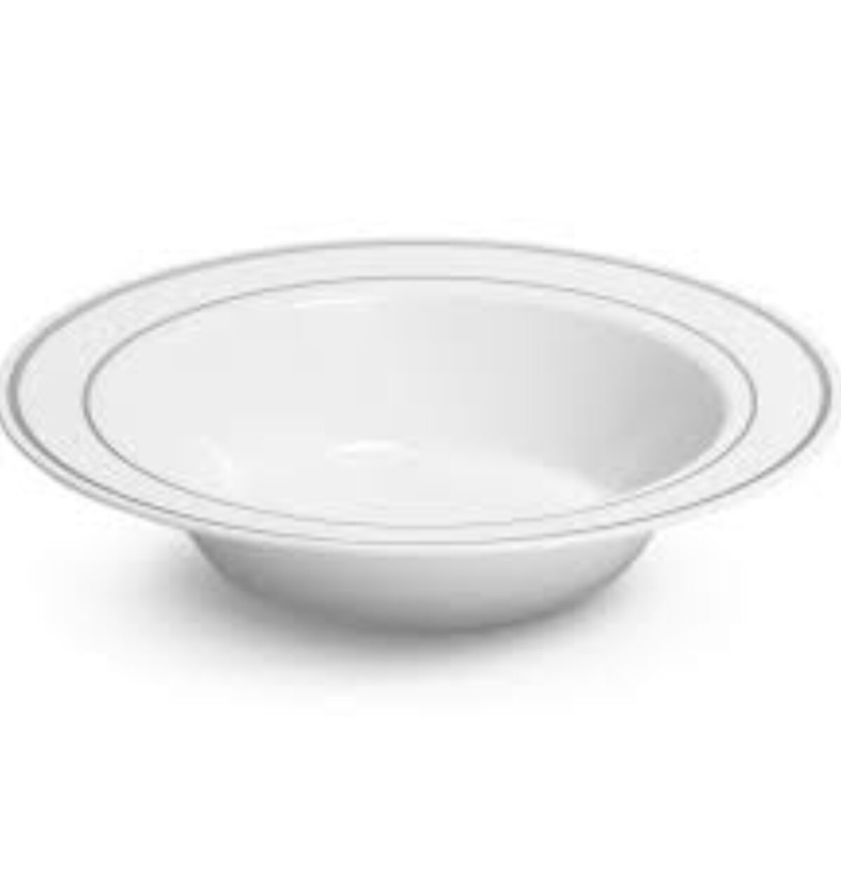 12OZ WHITE BOWL W/ SILVER HOT STAMP