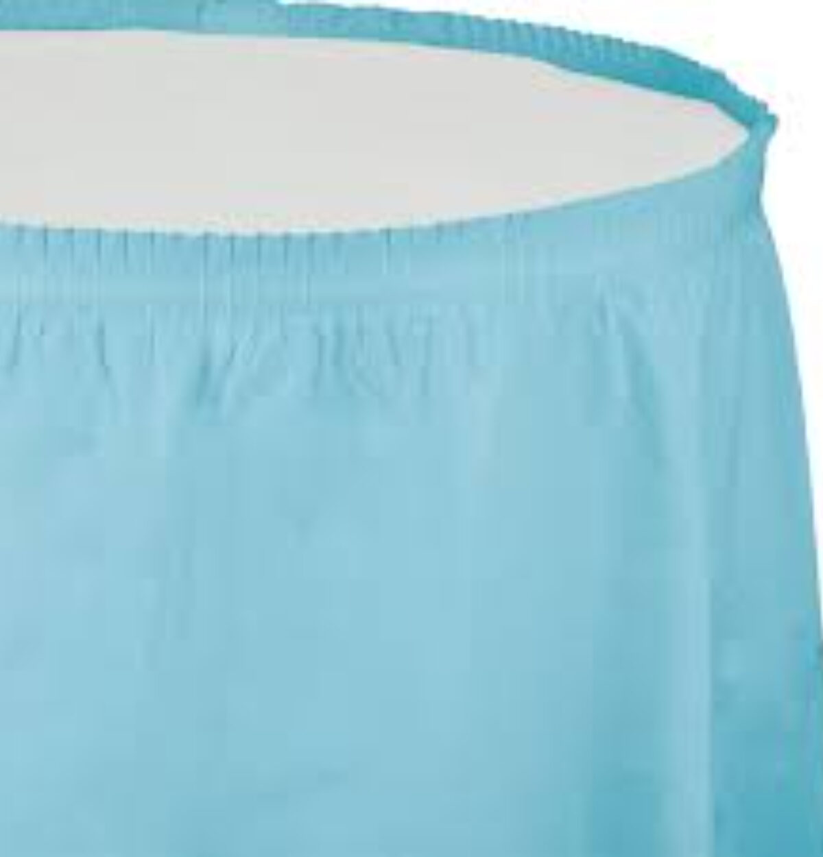 Pastel Blue Plastic Table Skirt 29in x 14ft