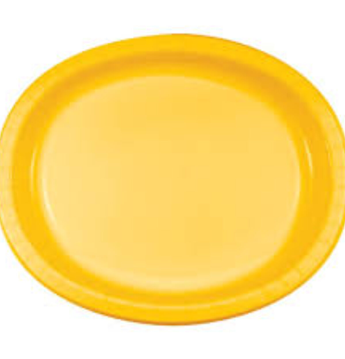 School Bus Yellow Paper Oval Platter 8ct