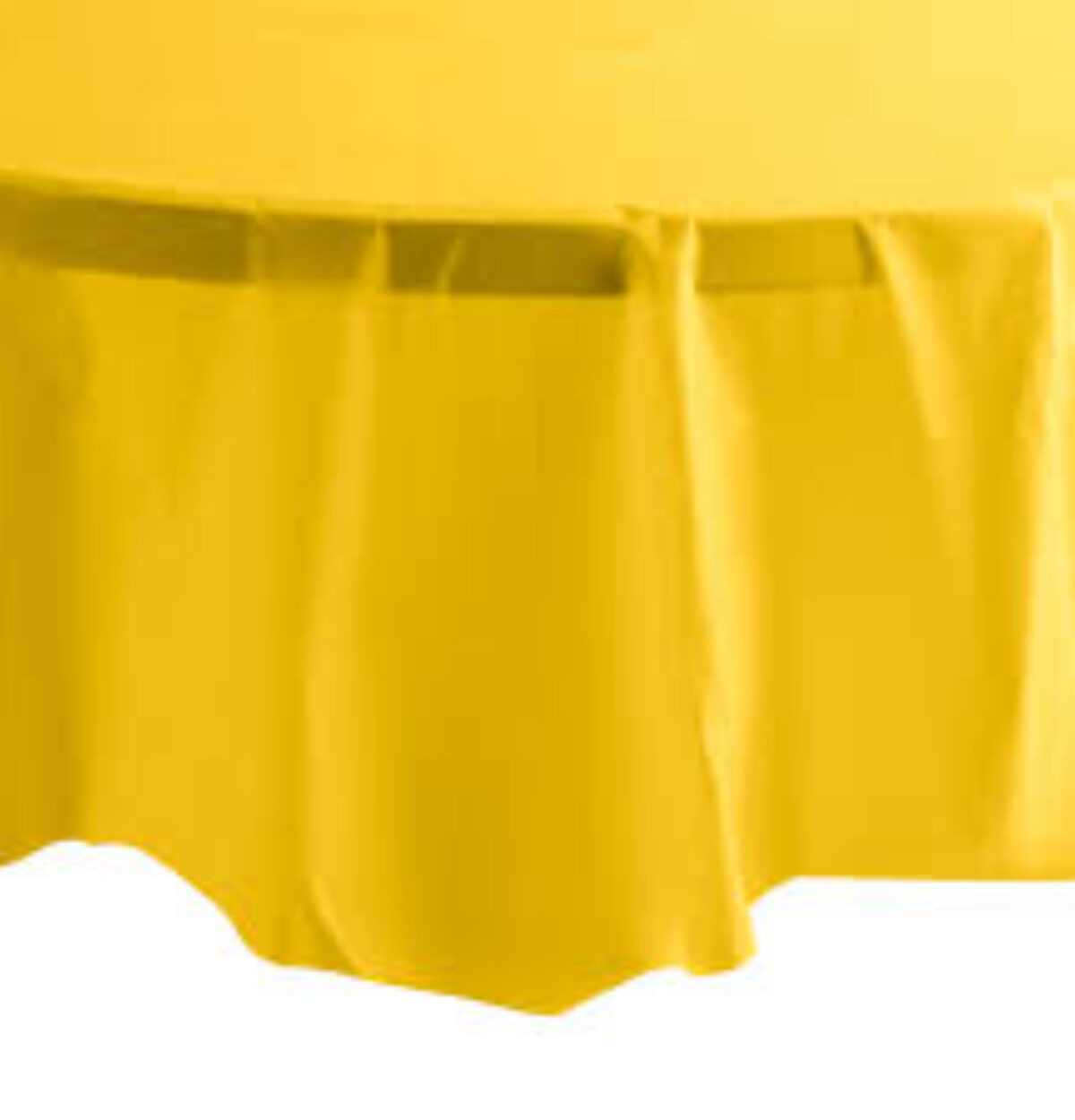 School Bus Yellow Plastic Octy-Round Tablecover 82"