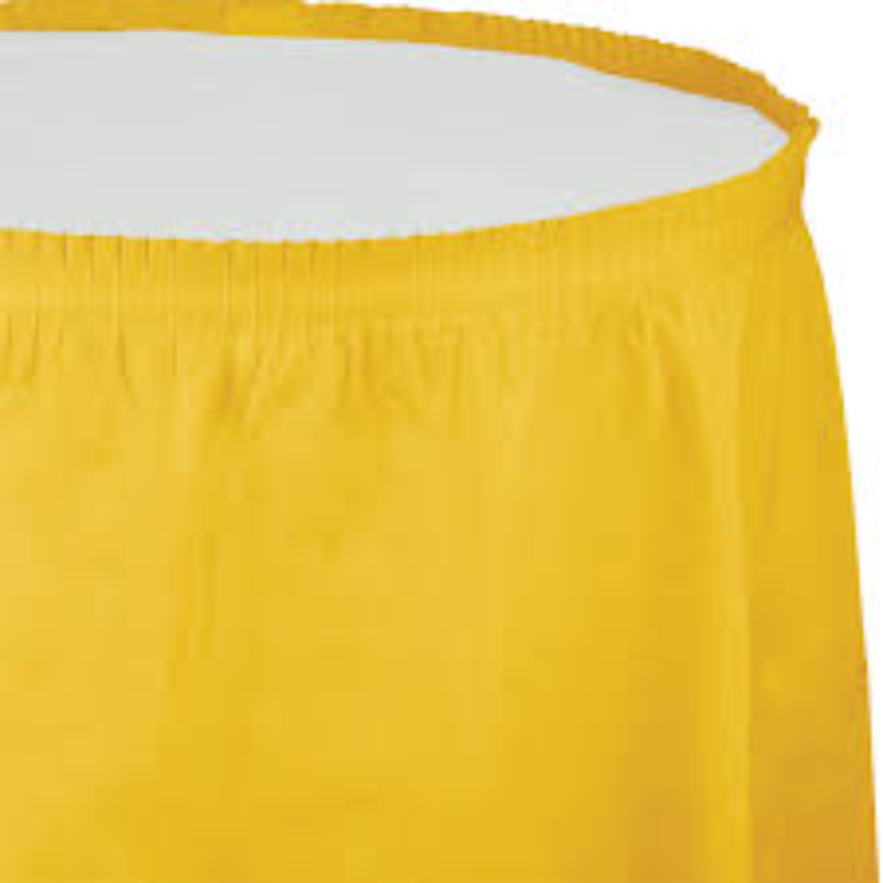 download-2026-06-29T170441-370.jpg School Bus Yellow Plastic Table Skirt 29in x 14ft - Image 1