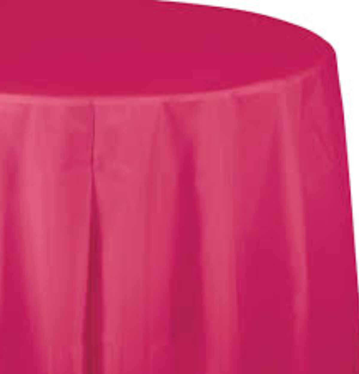 Hot Magenta Plastic Octy-Round Tablecover 82"