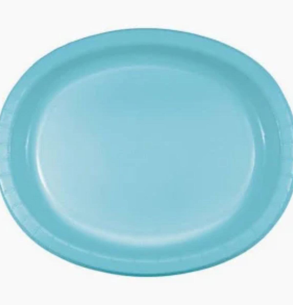 Pastel Blue Paper Oval Platter 8ct