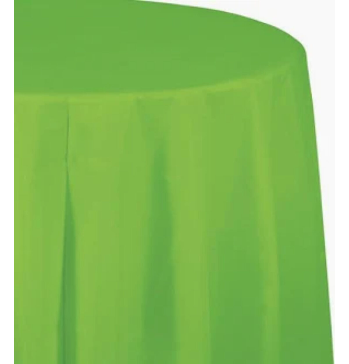 Fresh Lime Plastic Octy-Round Tablecover 82"