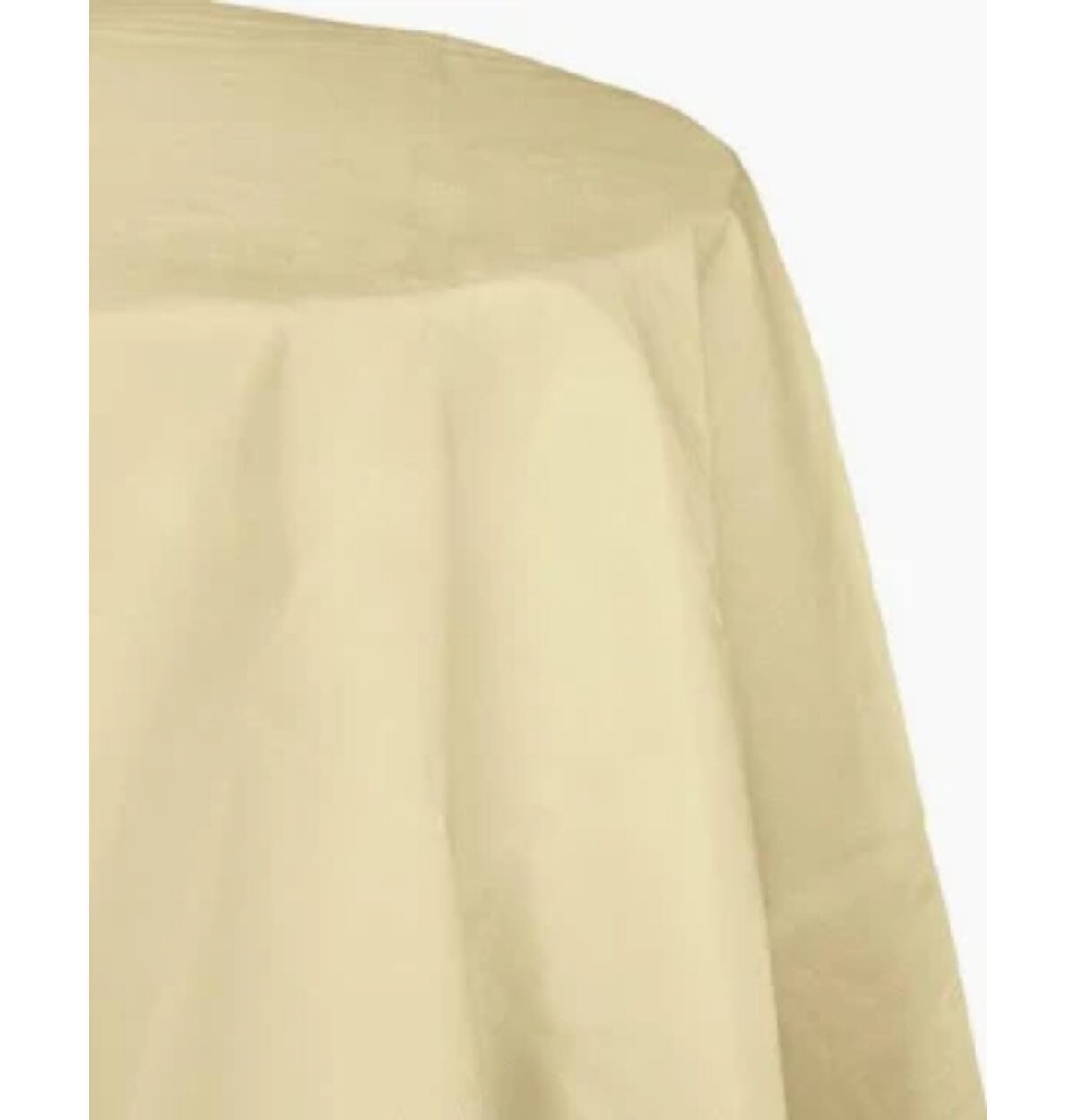 Ivory Plastic Octy-Round Tablecover 82"