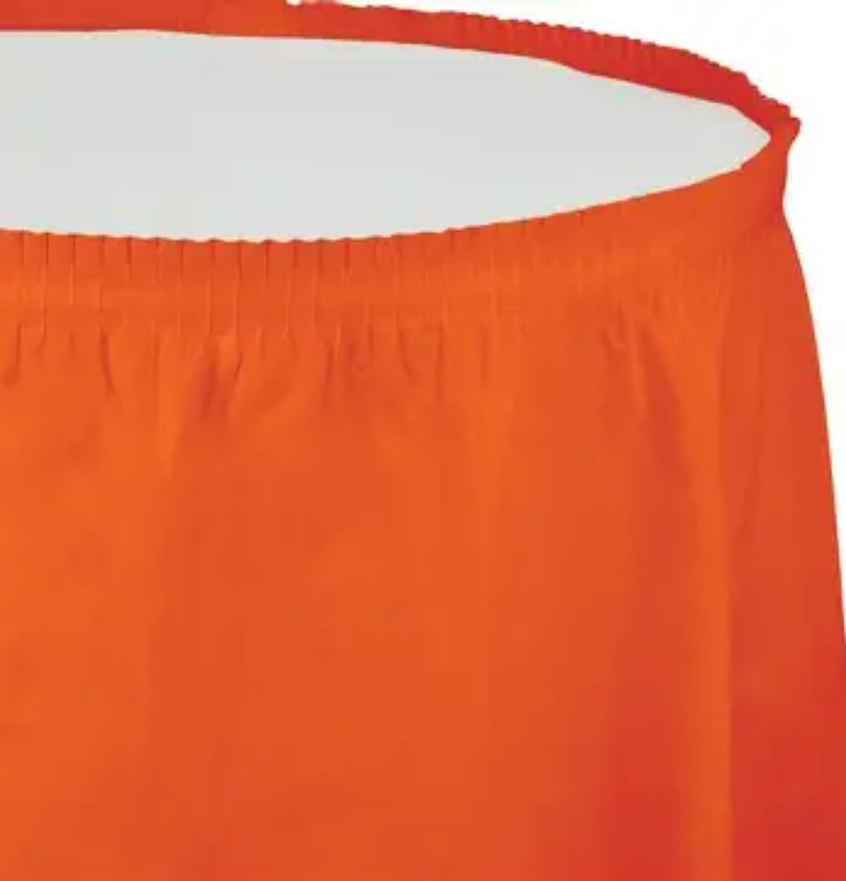 Sun-kissed Orange Plastic Table Skirt 29in x 14ft