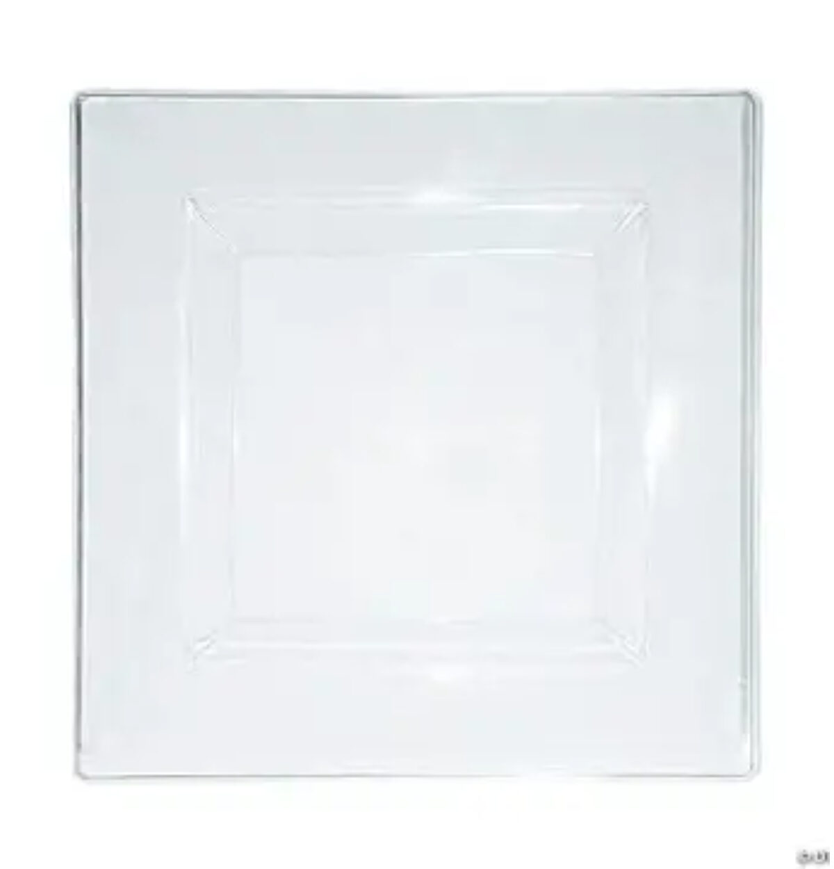 6.5" CRYSTAL CLEAR SQUARE PLATE 16CT