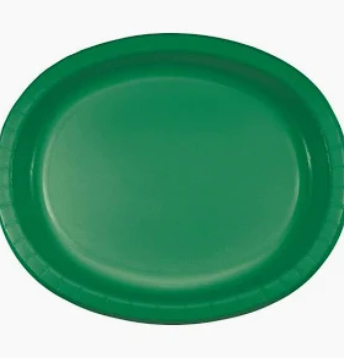 Emerald Green Paper Oval Platter 8ct.