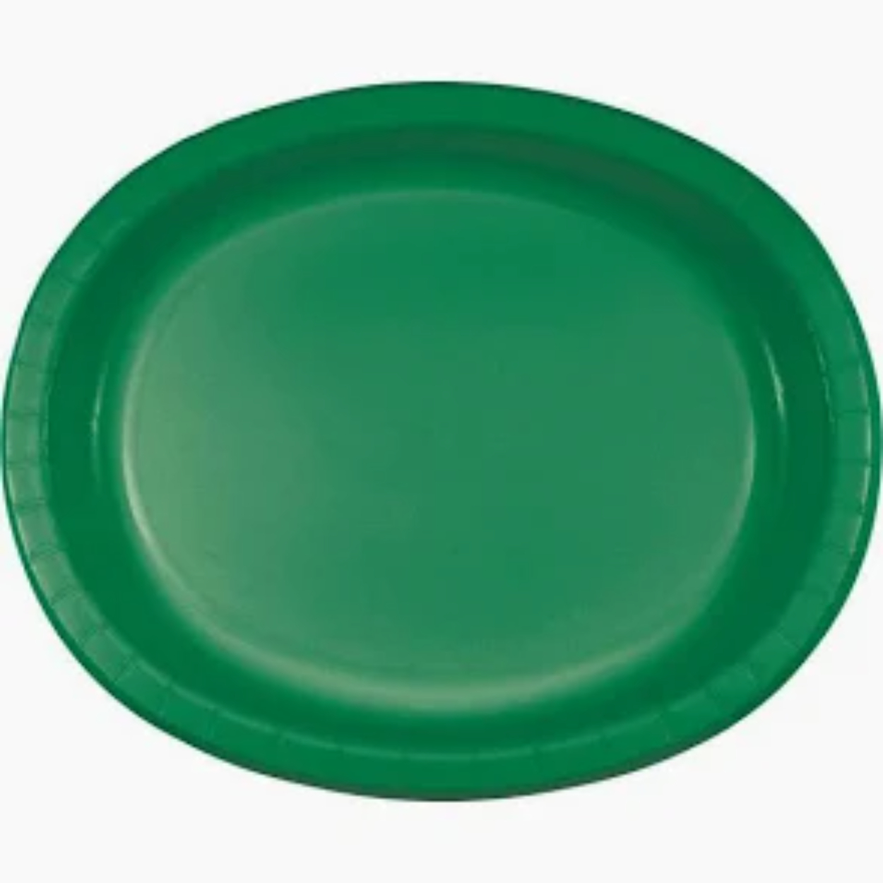 download-8.jpg Emerald Green Paper Oval Platter 8ct. - Image 1