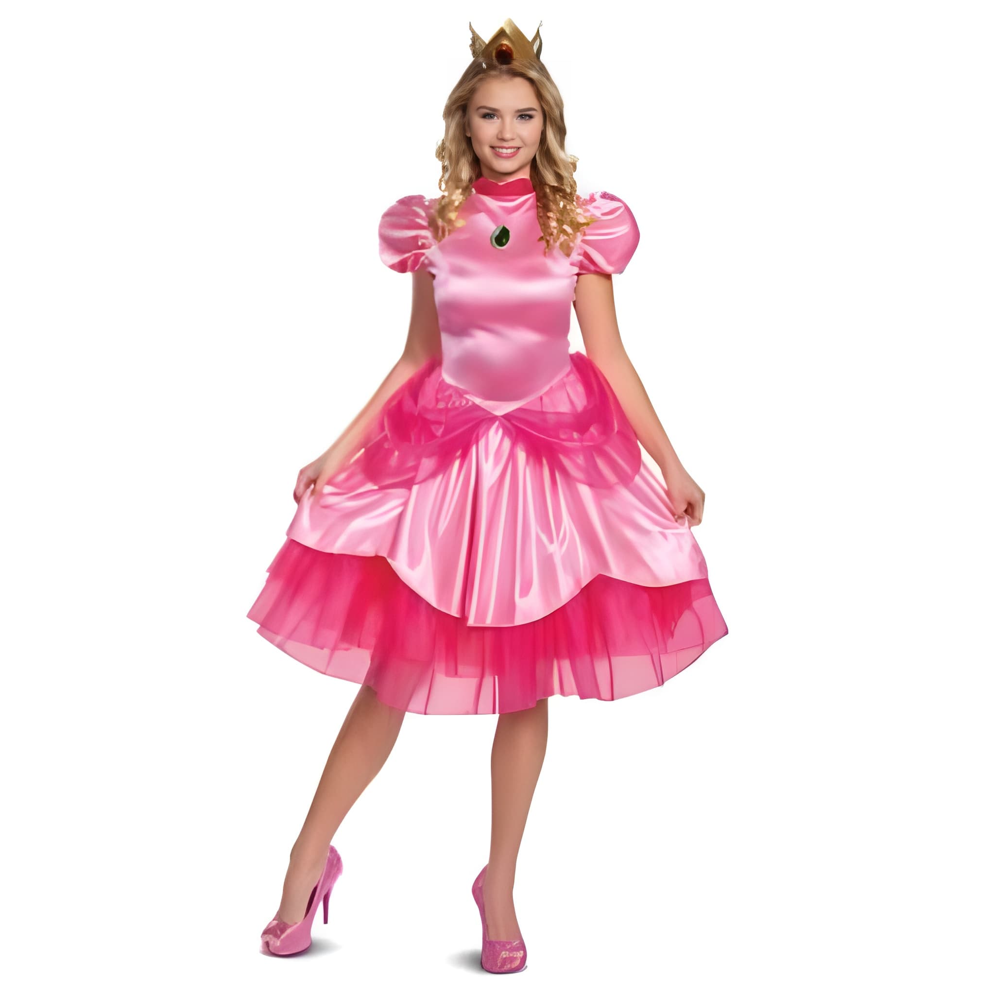 etowgffsy4dfvupcgiq6-1.jpeg Princess Peach Deluxe Adult Costume 18-20 - Image 1