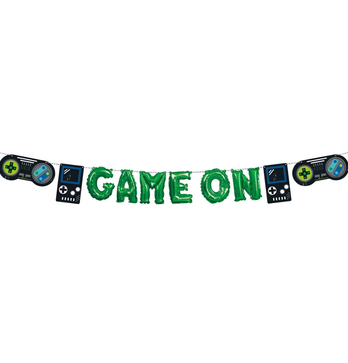 Gamer Birthday "Game On" Mini Foil Balloon Banner Kit