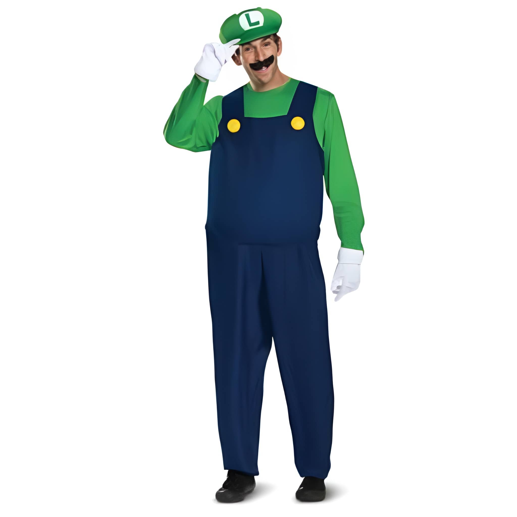 h6r2cfh5kx9g7fbohplg-1.jpeg Luigi Deluxe Adult Costume XL 42-46 - Image 1