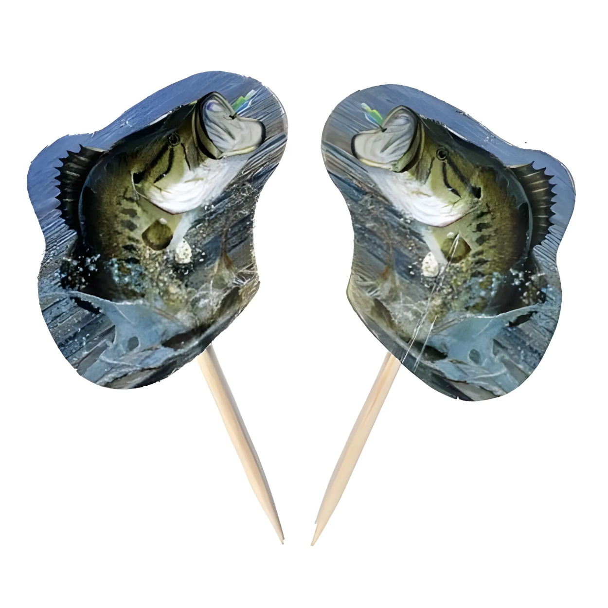 havercamp-2-gone-fishin-party-picks-24ct.jpg Gone Fishin' Party Picks - BASS -24PK. - Image 1