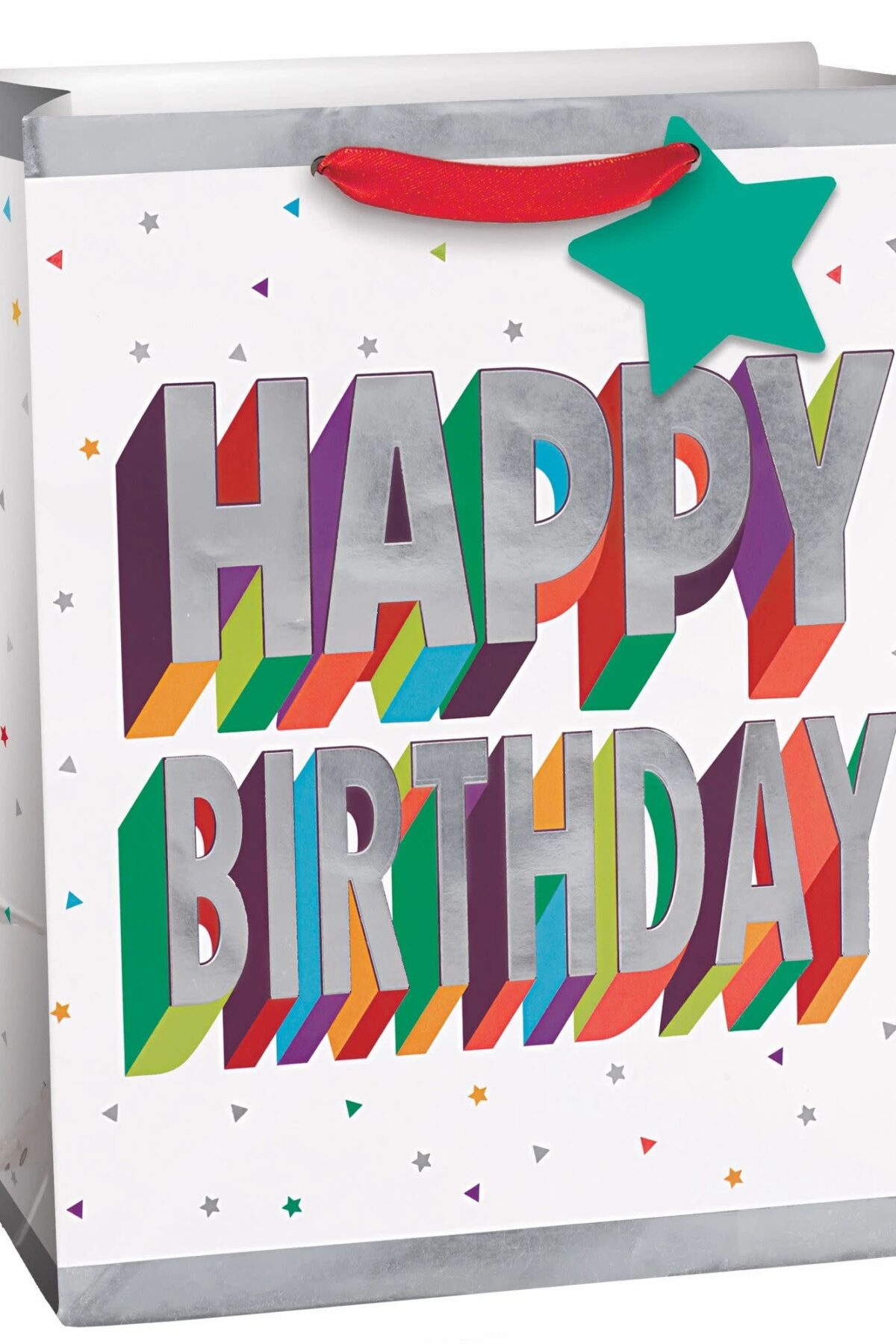 3D Birthday Medium Bag w/ Gift Tag