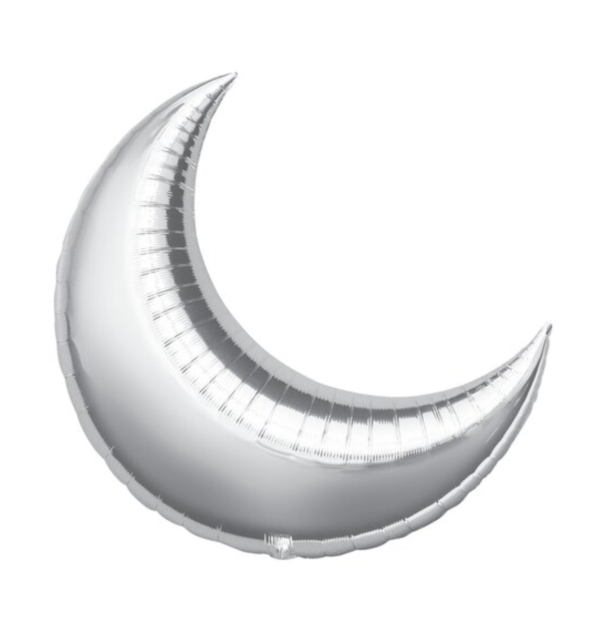 35" Silver Crescent Moon Balloon Shape #329
