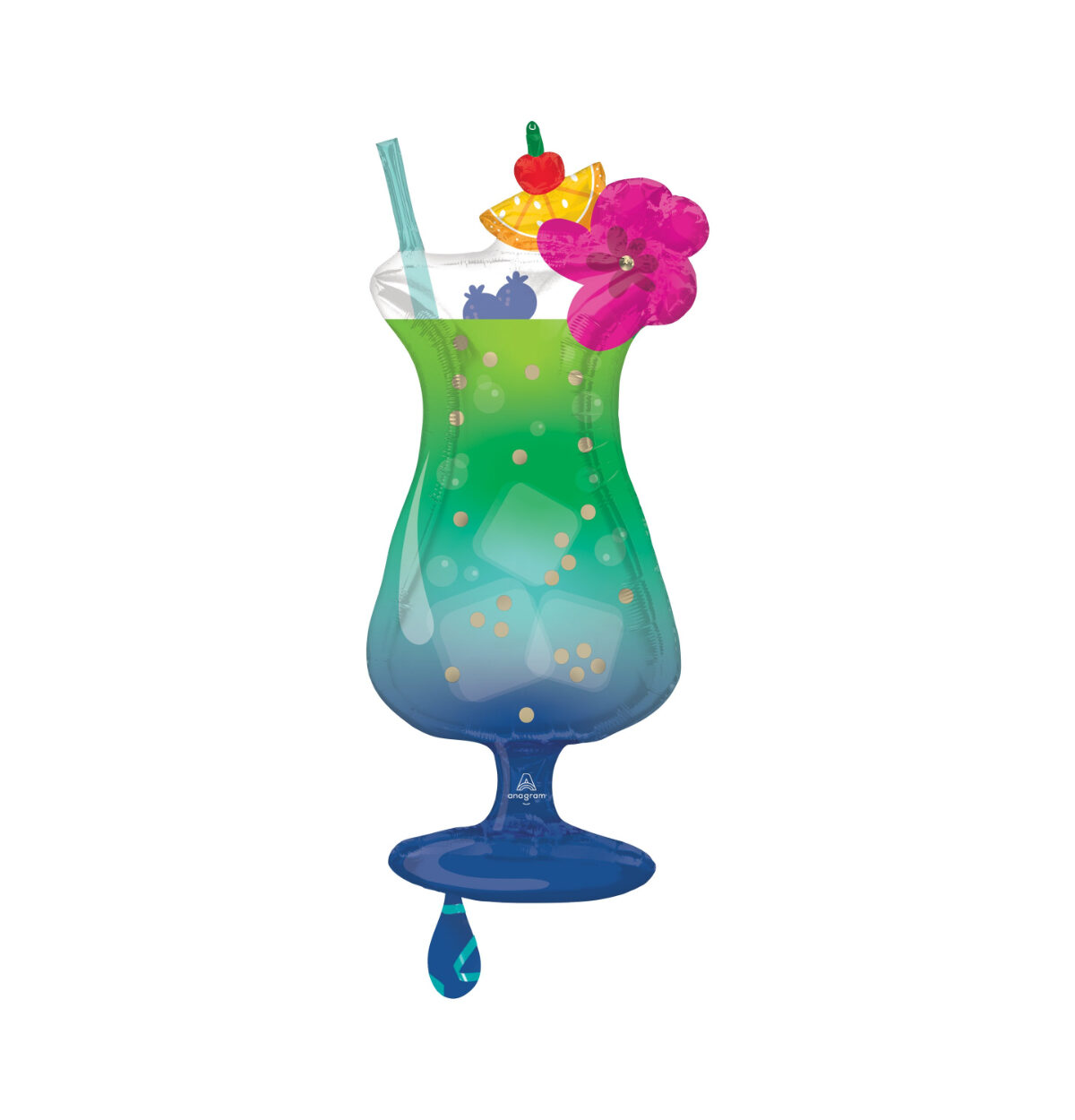 37" Tropical Blue Hawaiian Drink Balloon #319