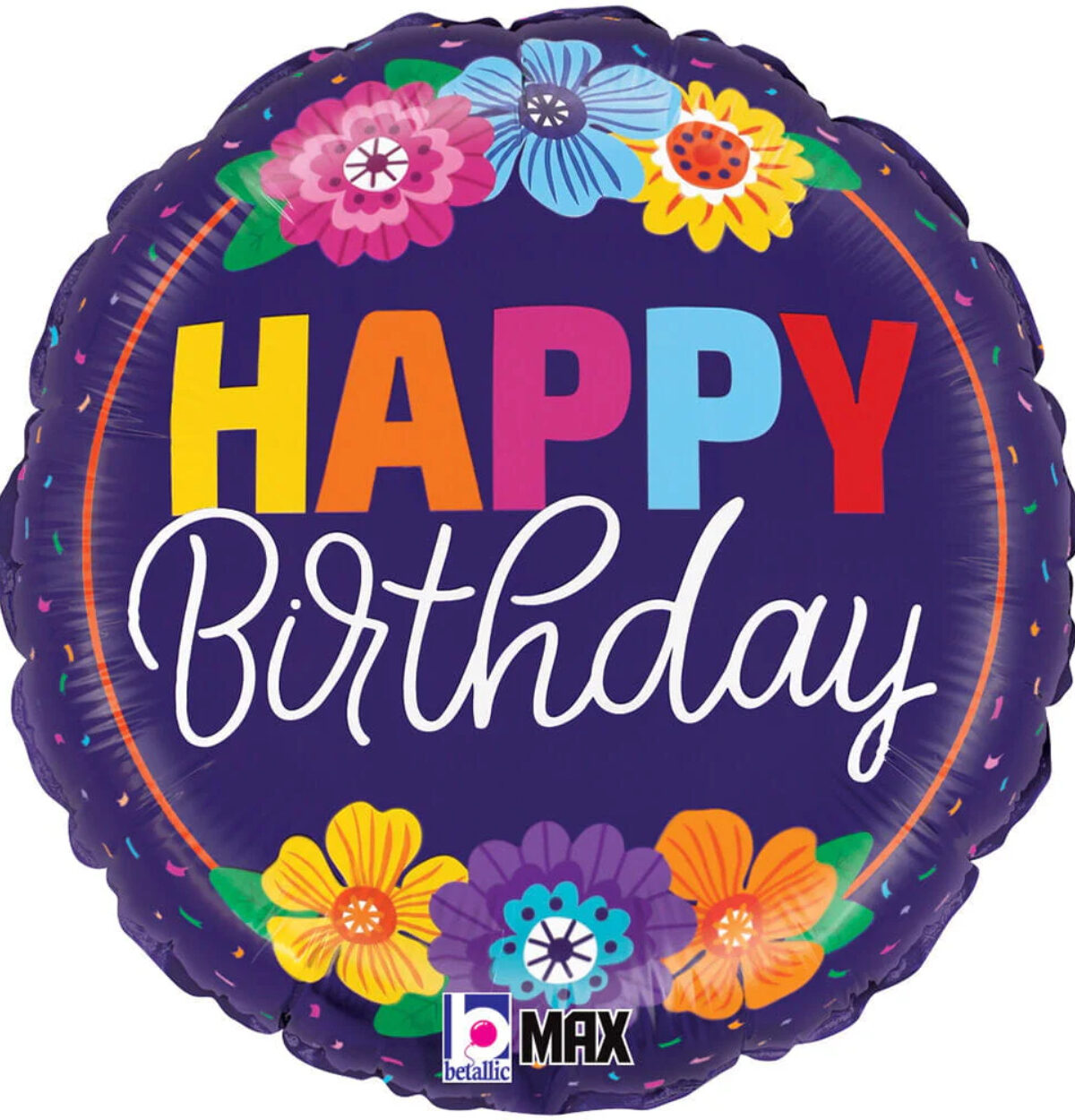18" Bold Blooms Birthday Balloons #425