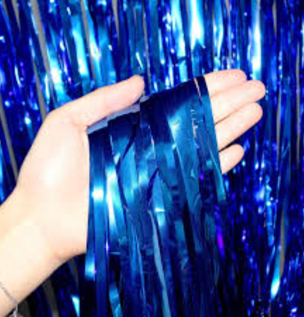 Dark Blue Foil Door Curtain 36" X 96"