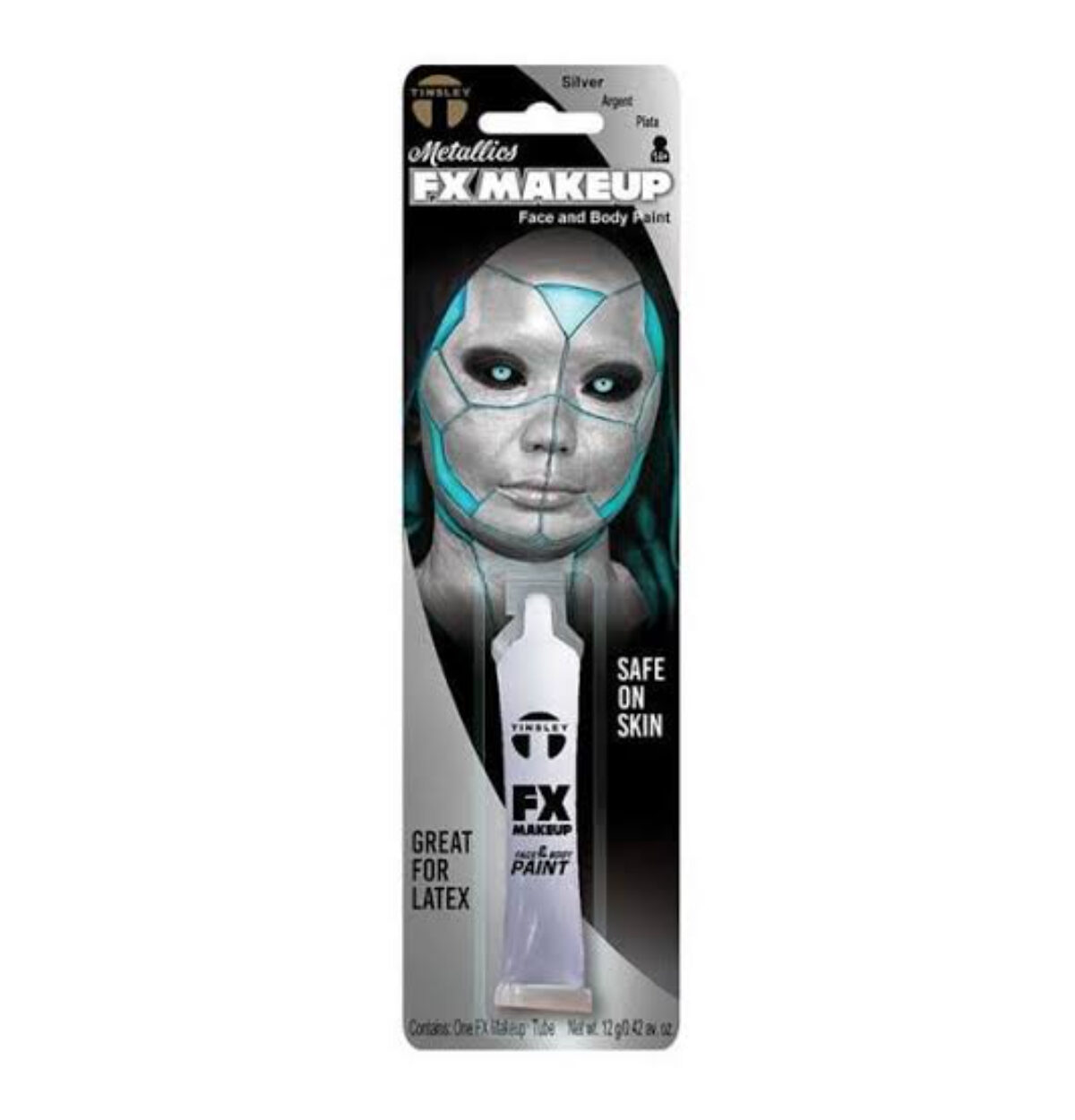 Tinsley Transfers FX Makeup Face and Body Paint - Metallic Silver