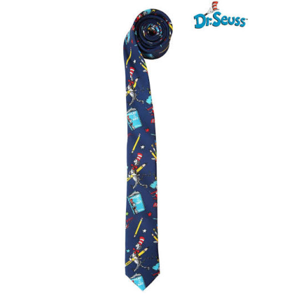 Dr. Seuss Reading Pattern Necktie