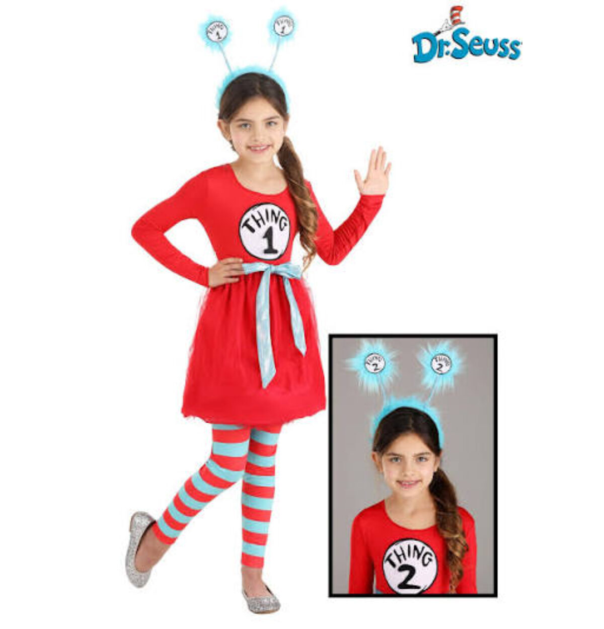 Dr. Seuss The Cat in the Hat Thing 1&2 Costume Kids XS 2T-4T