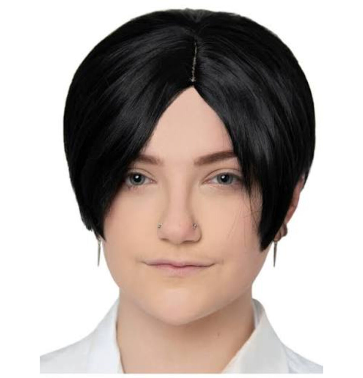 ADULT'S ANIME SCHOOL BOY BLACK PARTED WIG