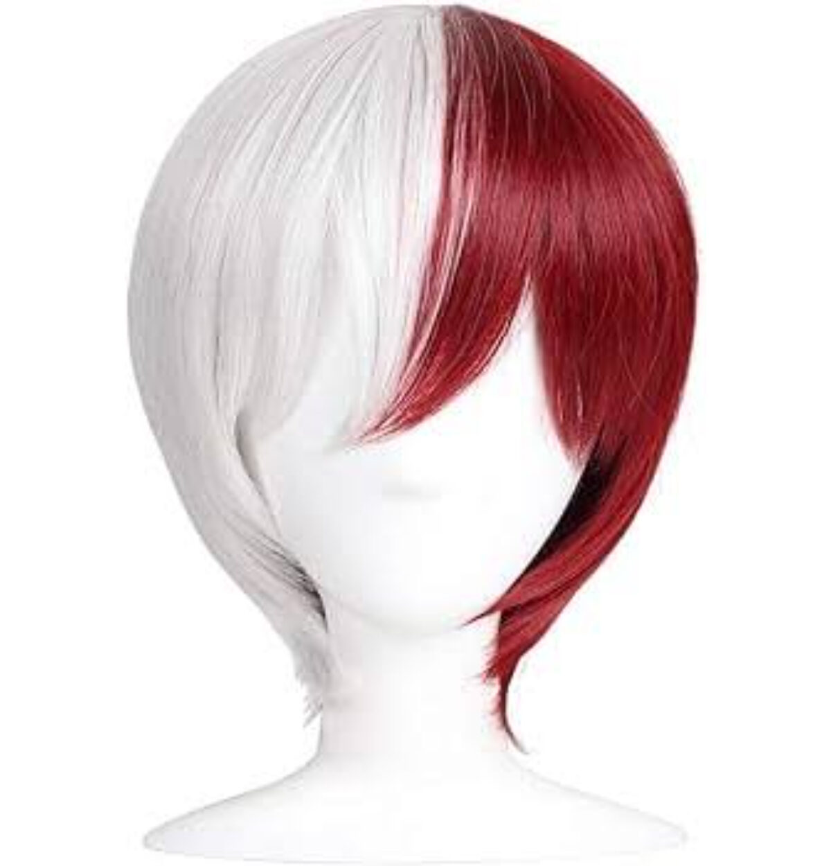 ADULT'S ANIME SCHOOL GIRL RED AND WHITE WIG