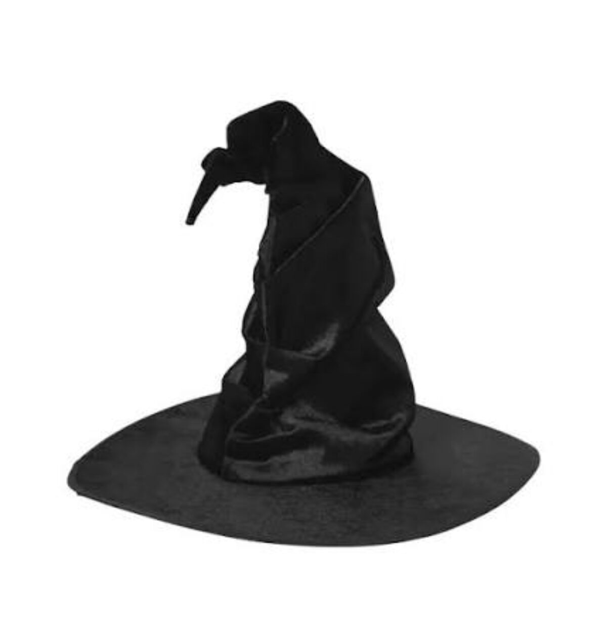 Curved Witch Hat - Black