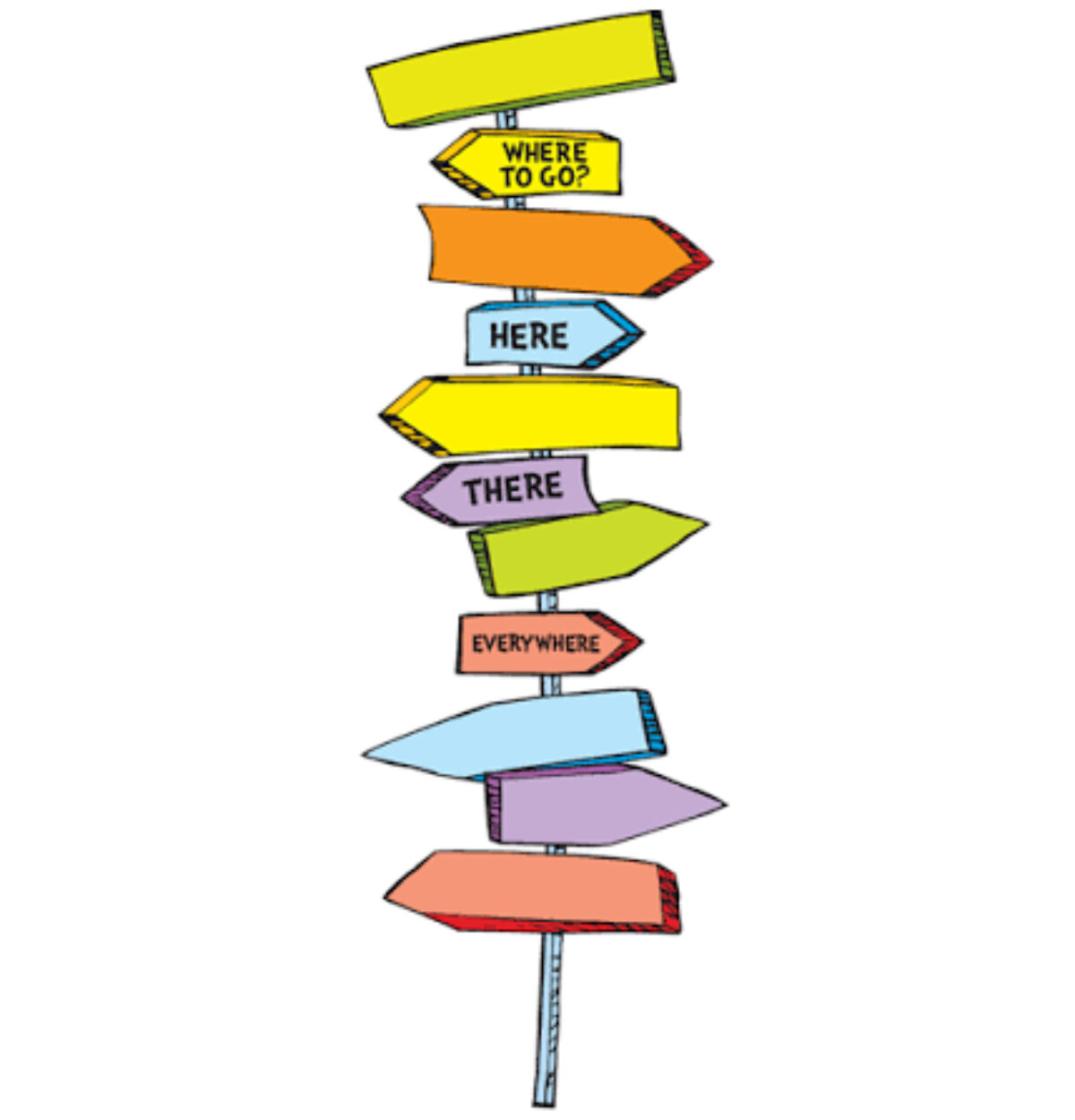 Dr. Seuss Directional Sign Table Decoration