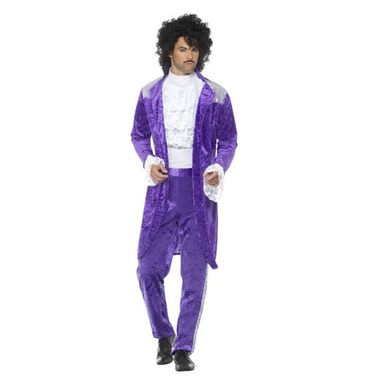 Adult 1980s Purple Musician Costume-1