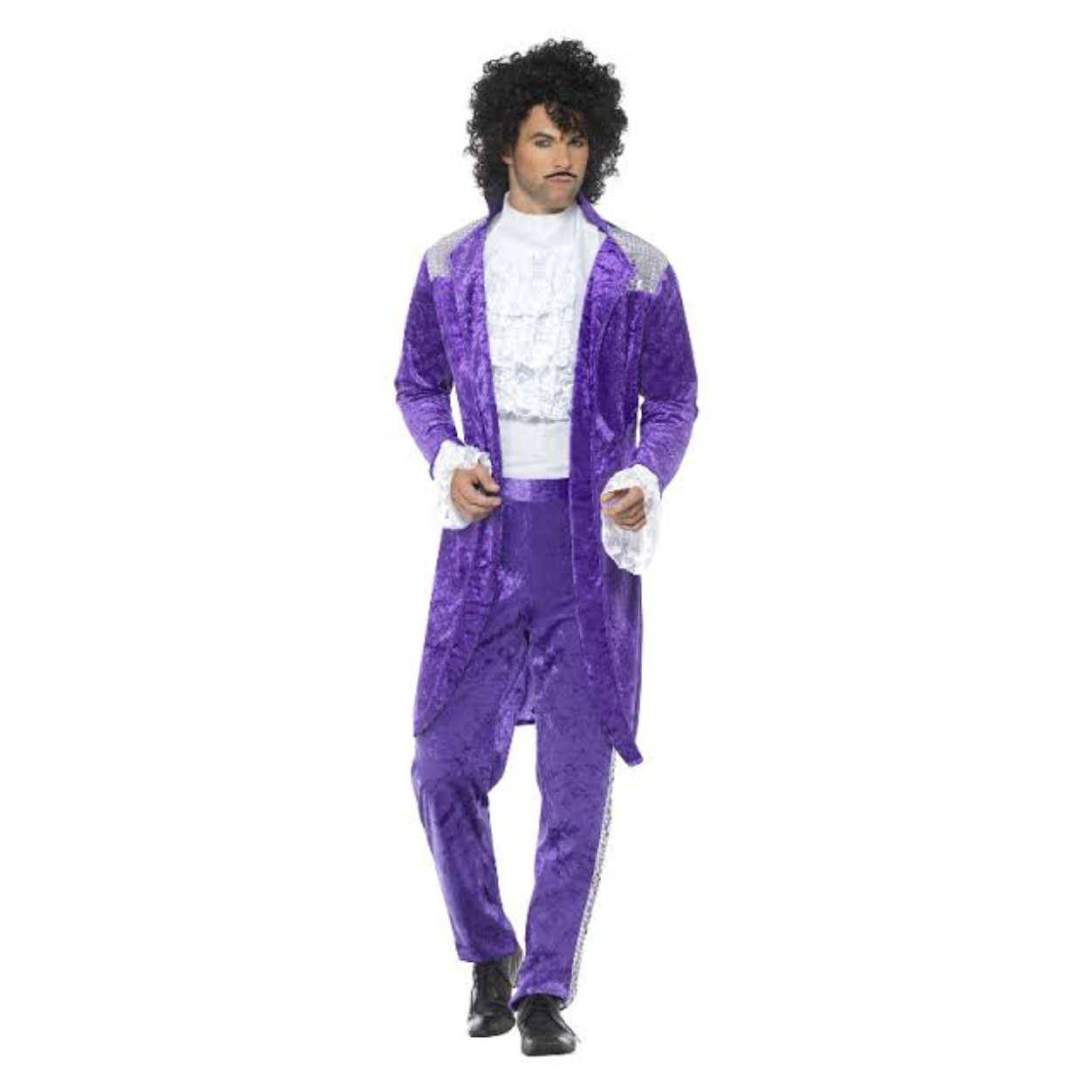 images-48.jpg Adult 1980s Purple Musician Costume-1 - Image 1