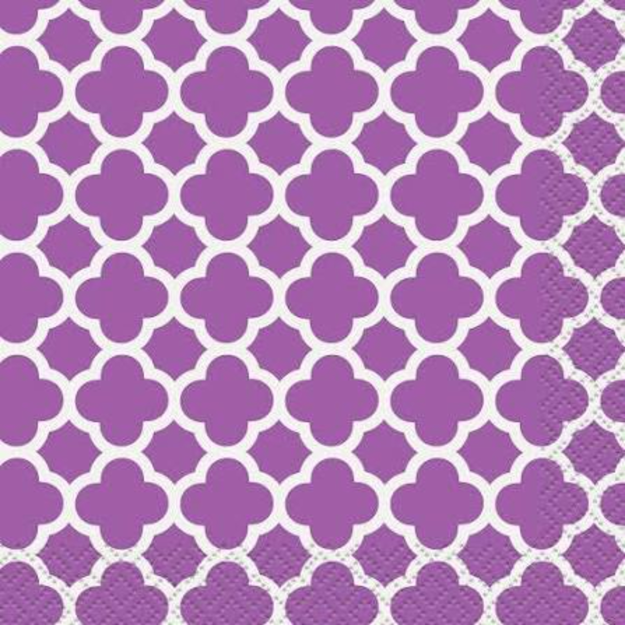 images-86-5.jpg Pretty Purple Quatrefoil Beverage Napkins 16ct. - Image 1