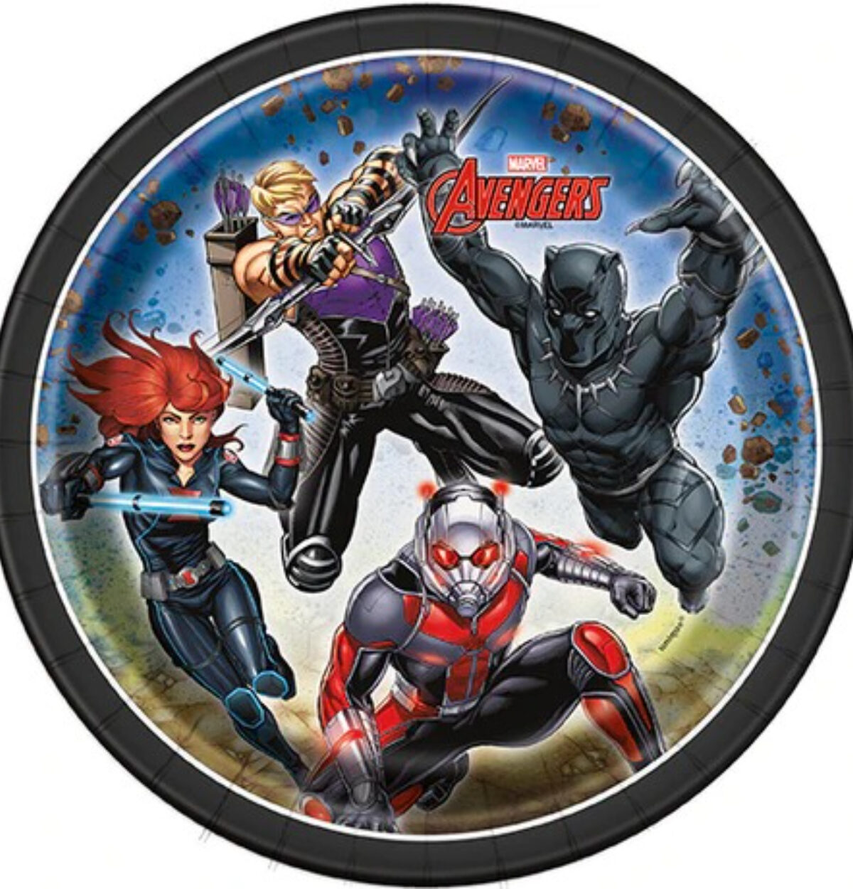 AVENGERS POWERS UNITE 7" PLATES 8CT