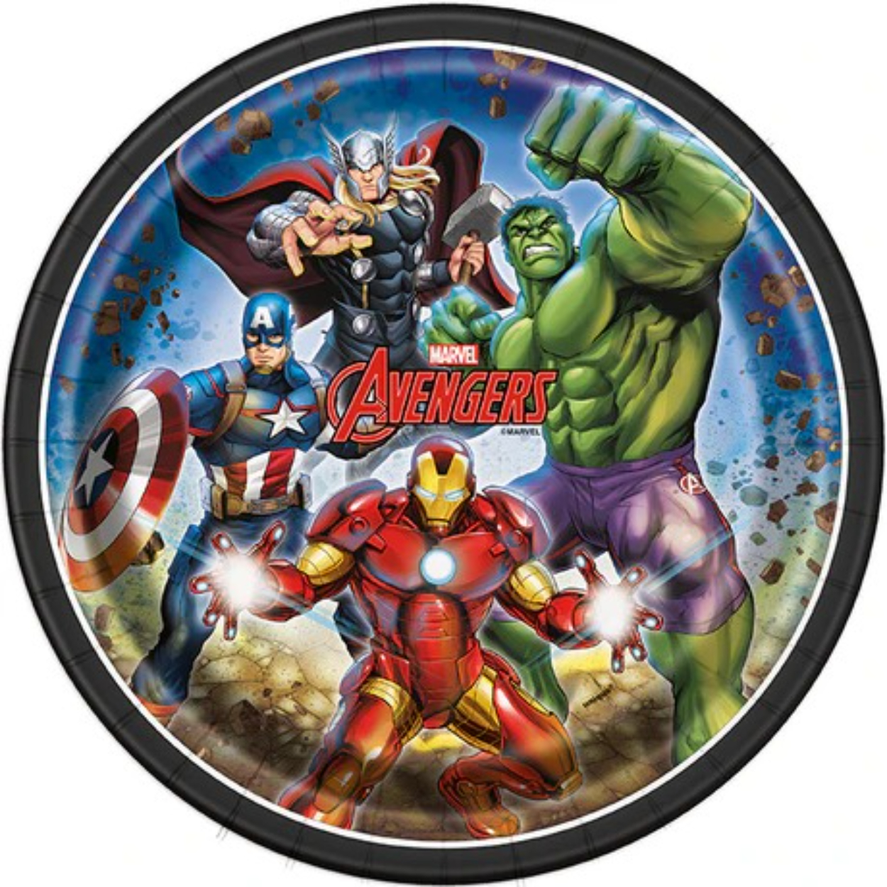 imgi_12_59705.jpg Avengers Round 9" Dinner Plates 8ct. - Image 1