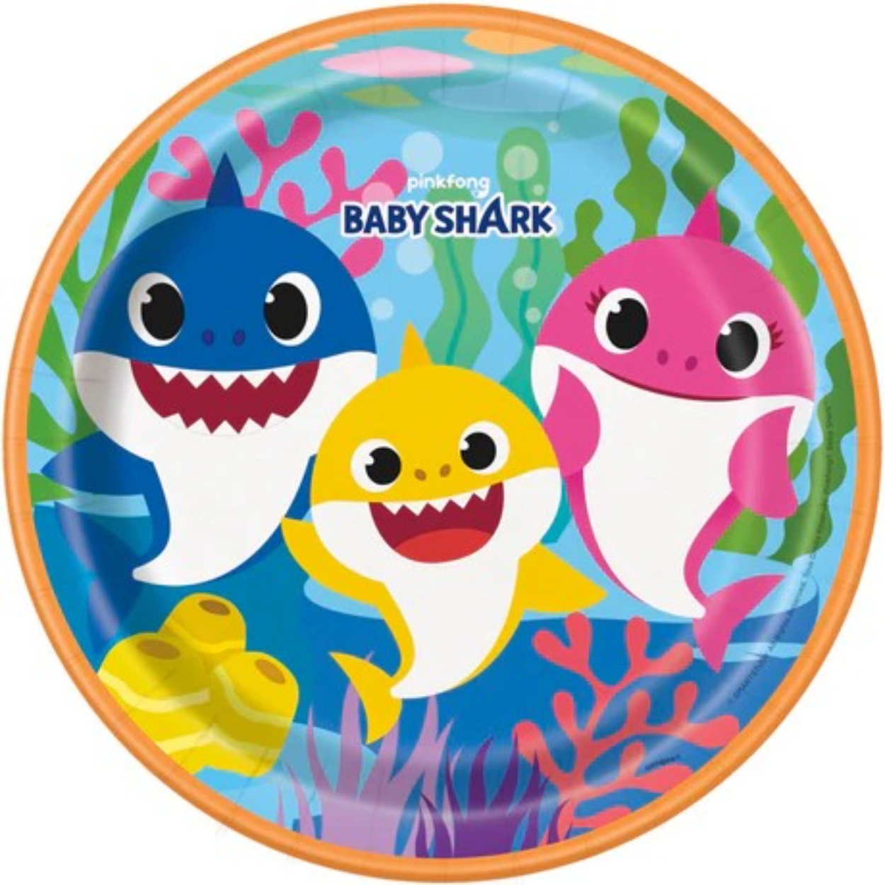 imgi_12_77385_2e398f2a-c5c4-476a-8270-fb5694187d6b.jpg BABY SHARK 7IN PAPER PLATES 8ct - Image 1