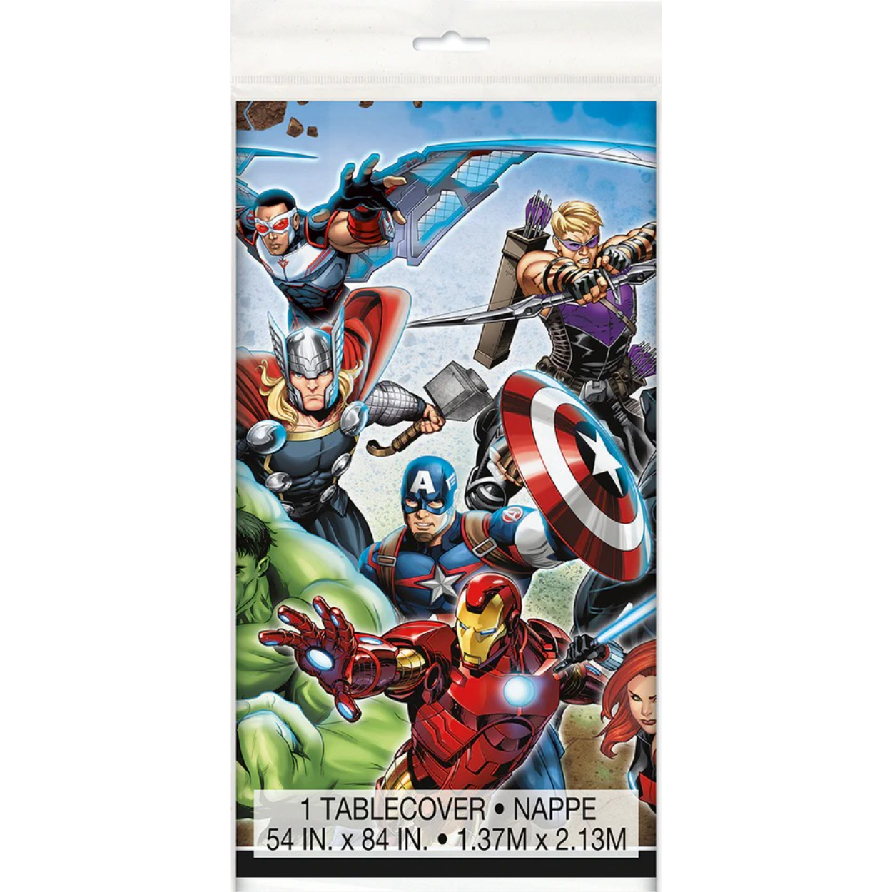 imgi_15_59703pkg.jpg Avengers Rectangular Plastic Table Cover 54"x84" - Image 1