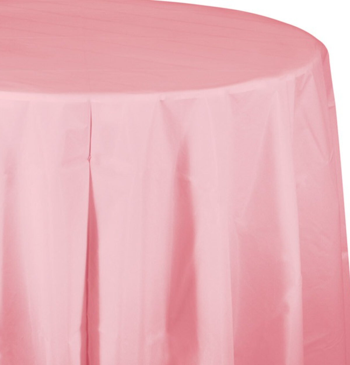 Classic Pink Plastic Octy-Round Table cover 82"