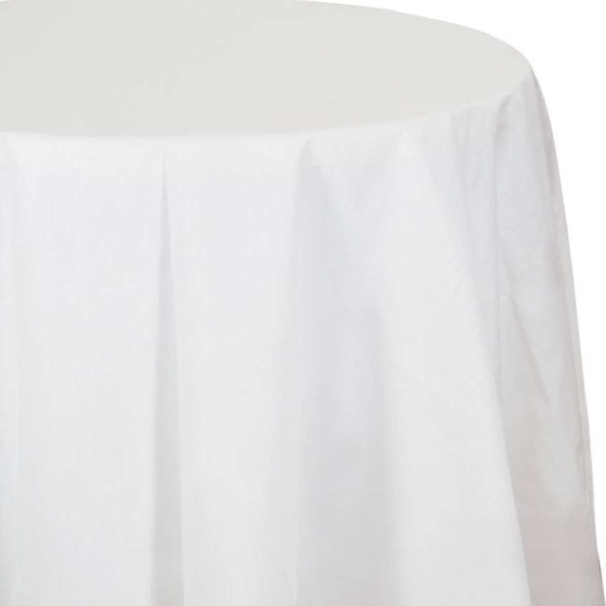 imgi_30_9485_2.jpg White Solid Round Plastic Table Cover 84" - Image 1