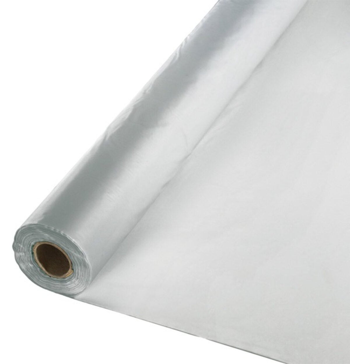 BANQUET ROLL PLASTIC 1CT 100FT SHIMMERING SILVER