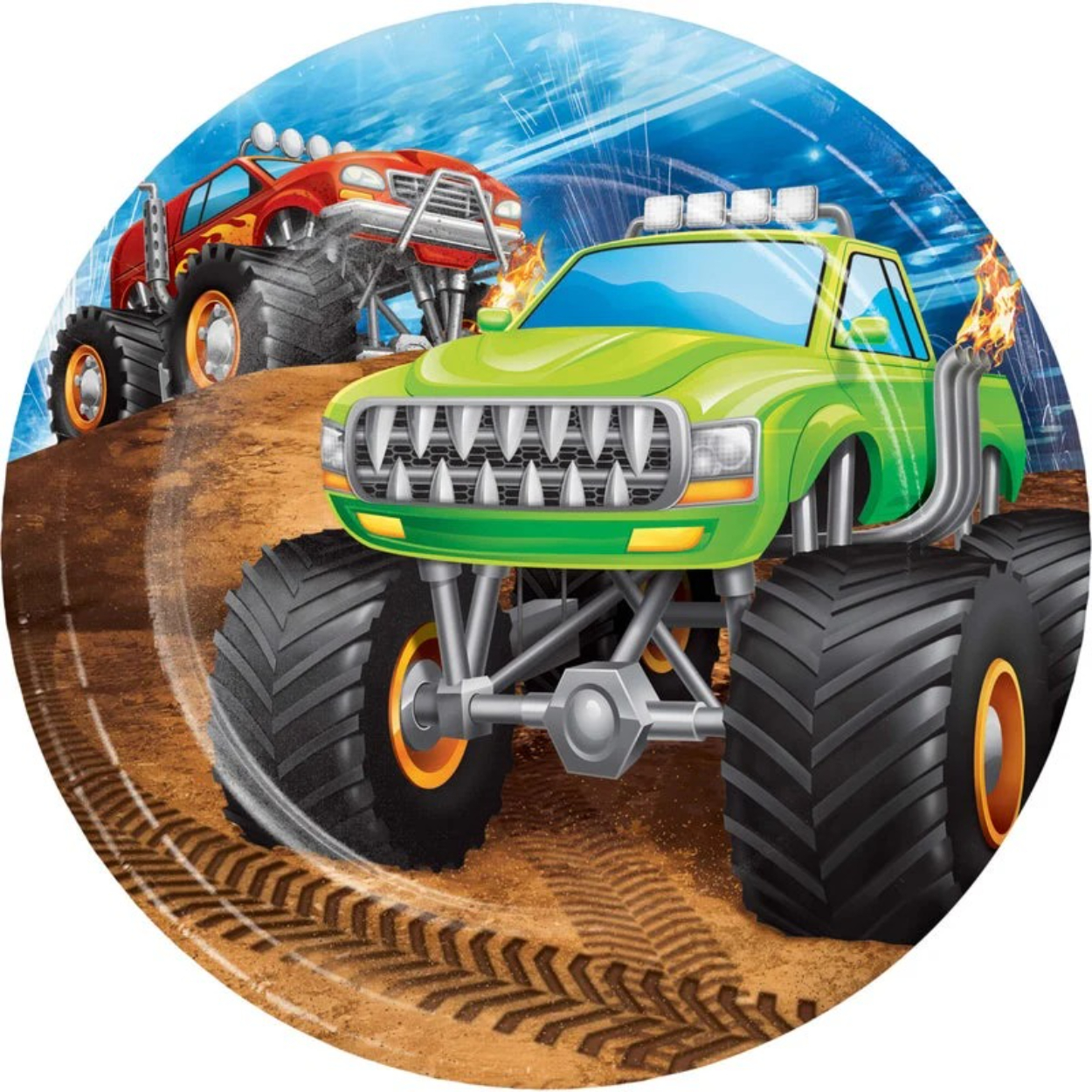 imgi_36_1150724667.jpg Monster Truck Rally 7" Plates 8ct. - Image 1